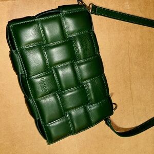 Woven Leather Crossbody Bag